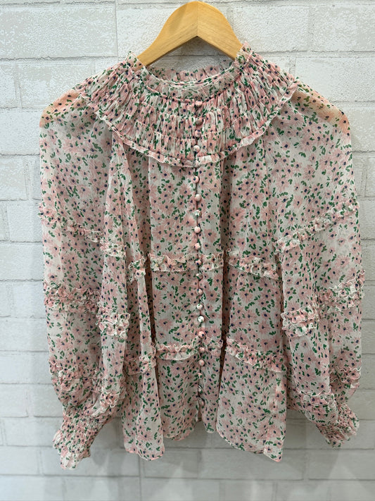 ALICE & OLIVIA LS Floral Blouse/XS-EU34