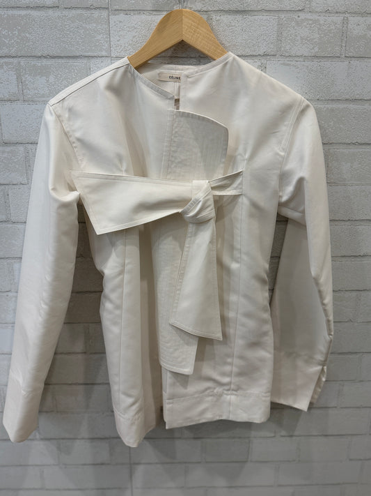 CELINE Cotton & Silk Phoebe Philo Tie Knot LS Jacket/ S
