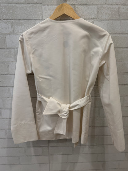 CELINE Cotton & Silk Phoebe Philo Tie Knot LS Jacket/ S