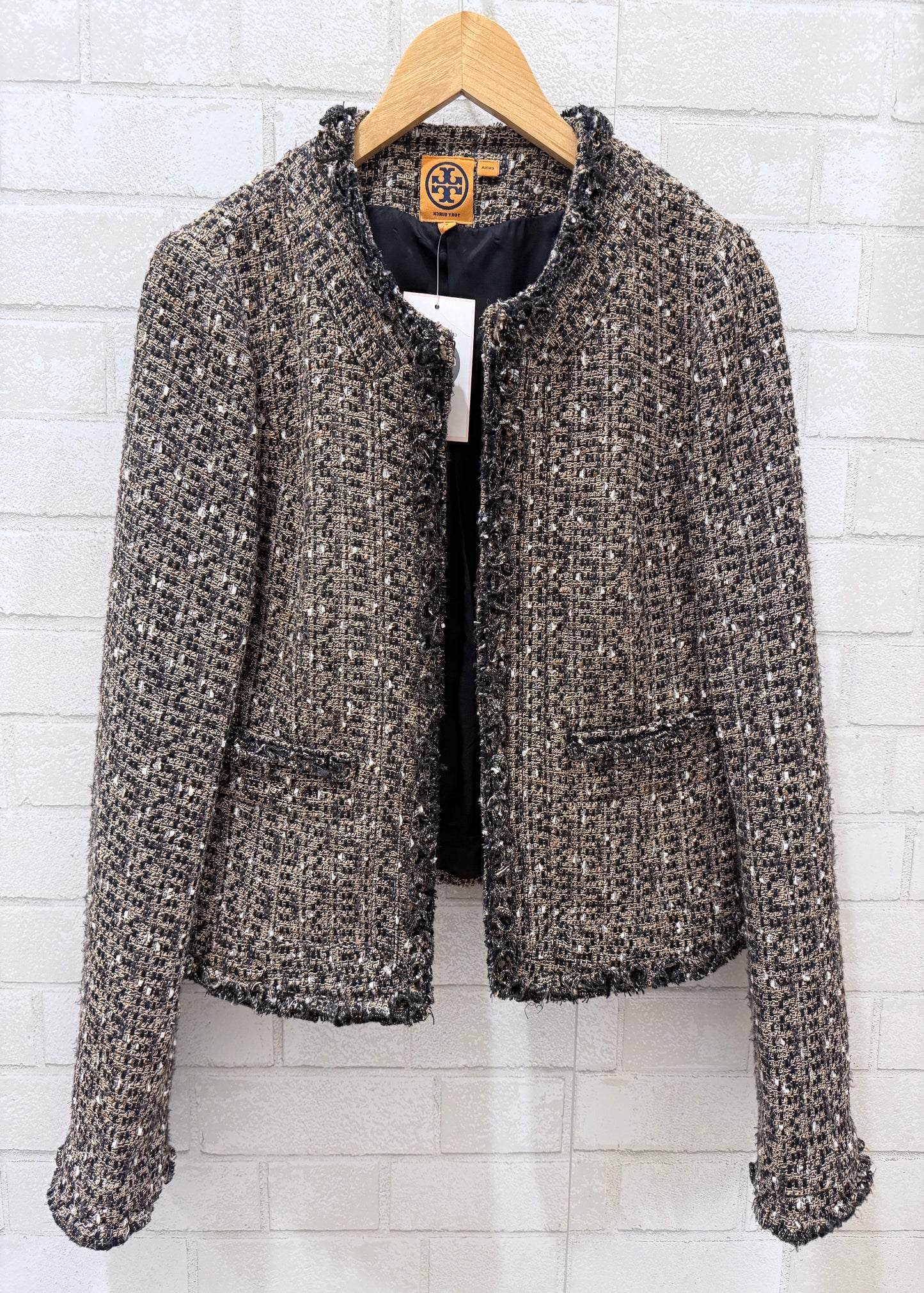 TORY BURCH Tweed Crop Open Jacket / M-US8