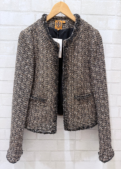 TORY BURCH Tweed Crop Open Jacket / M-US8
