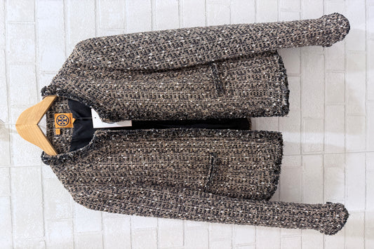 TORY BURCH Tweed Crop Open Jacket / M-US8