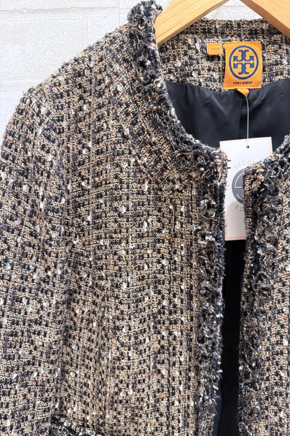 TORY BURCH Tweed Crop Open Jacket / M-US8
