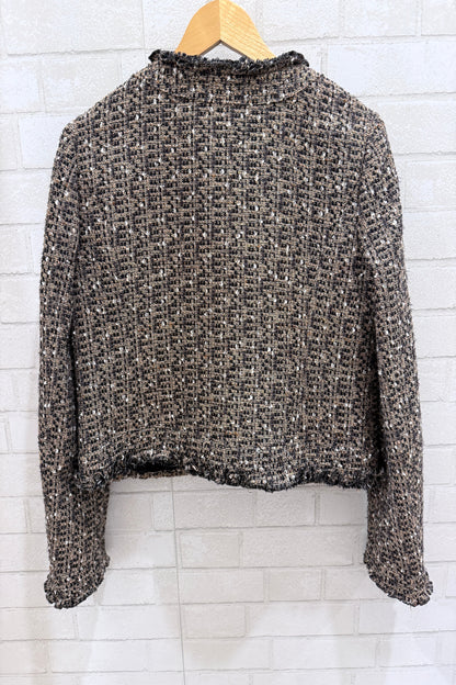 TORY BURCH Tweed Crop Open Jacket / M-US8