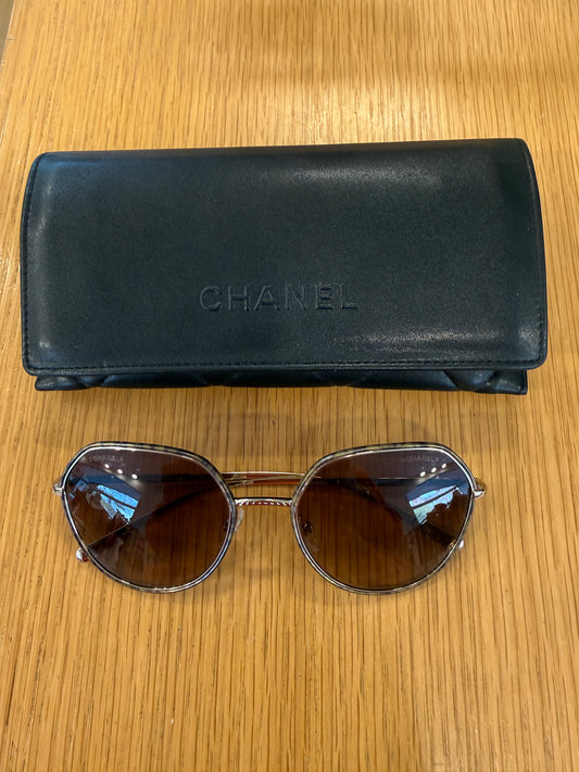 CHANEL Metallic Sunglasses