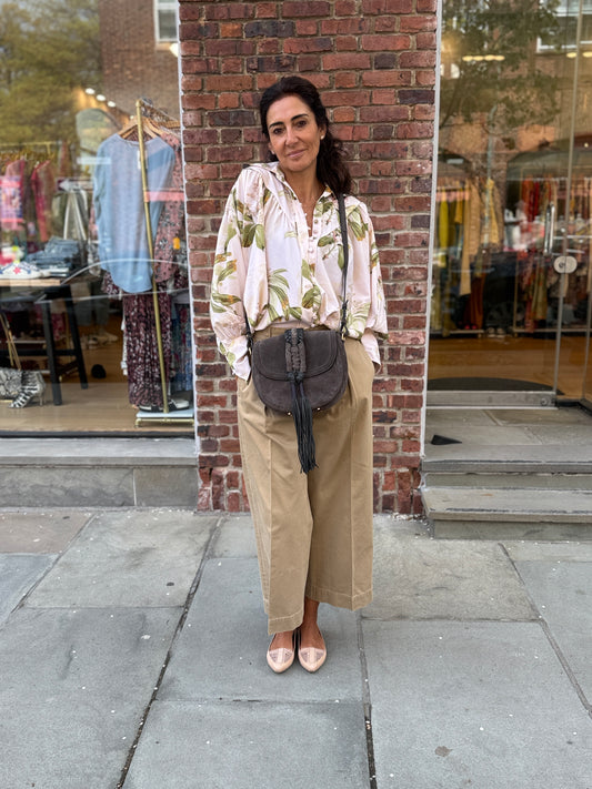 GORETTY MEDINA Flower Print  LS Shirt/S