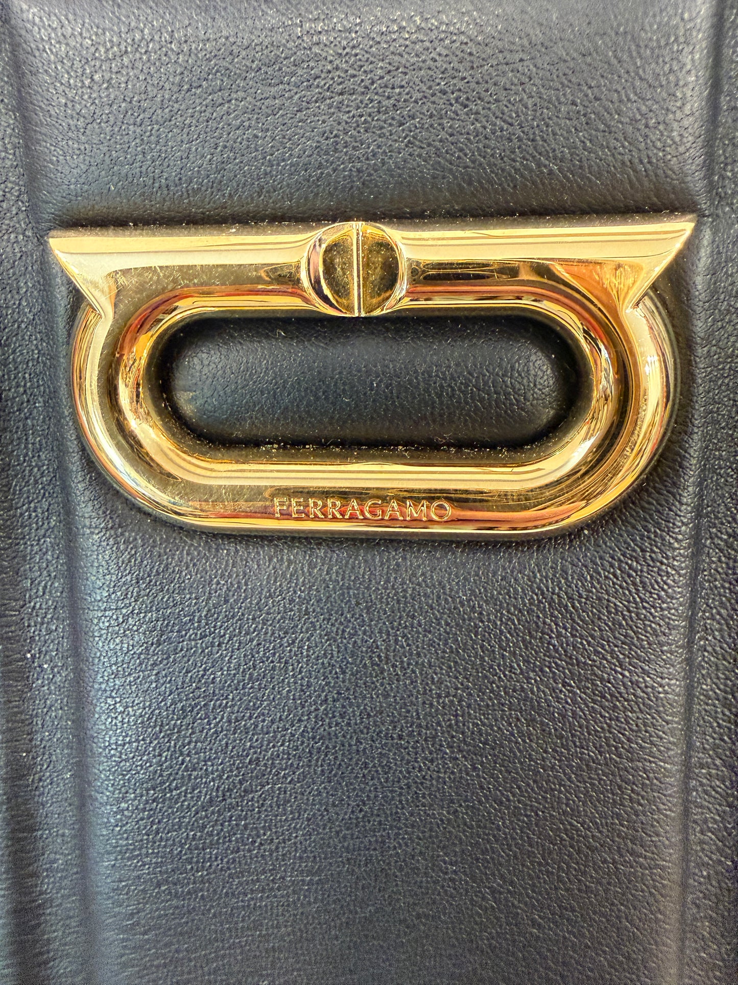 FERRAGAMO Cc Embosse Quilted Leather Crossbody Bag