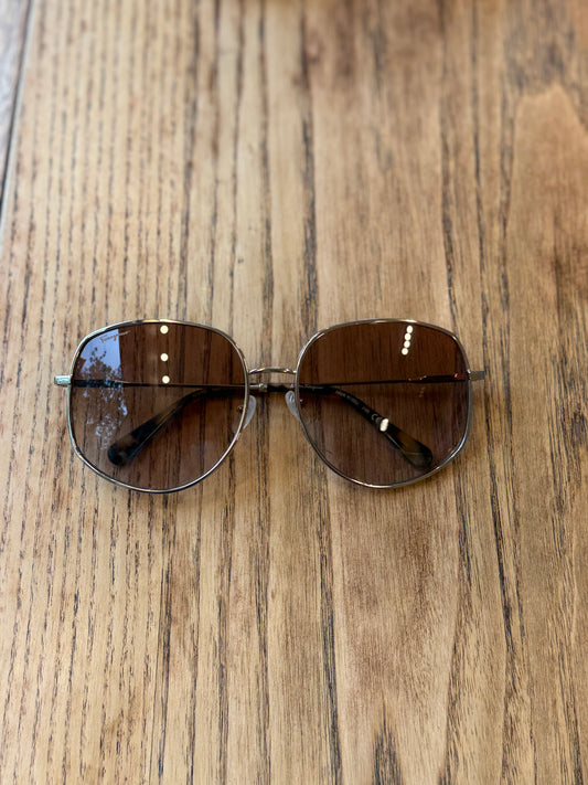 SALVATORE FERRAGAMO Metallic Oversized Sunglasses