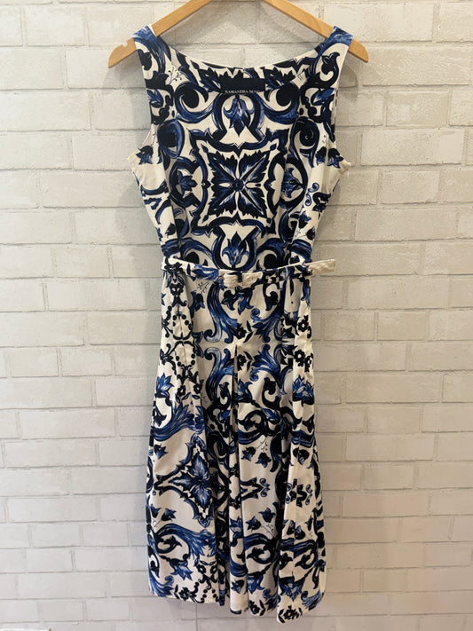 SAMANTHA SUNG Sleeveless Printed Midi Dress / M-US6