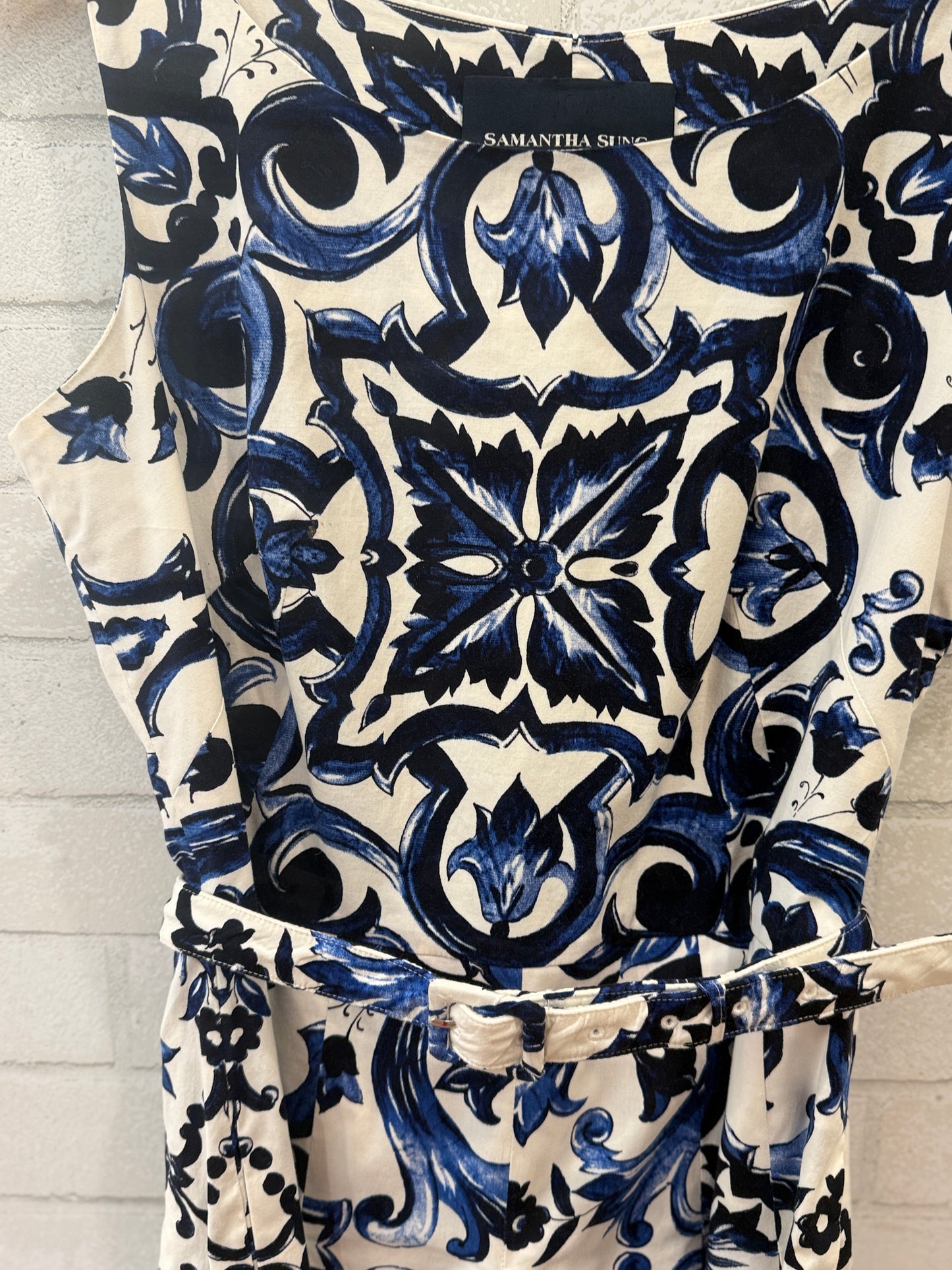 SAMANTHA SUNG Sleeveless Printed Midi Dress / M-US6
