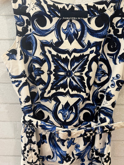 SAMANTHA SUNG Sleeveless Printed Midi Dress / M-US6