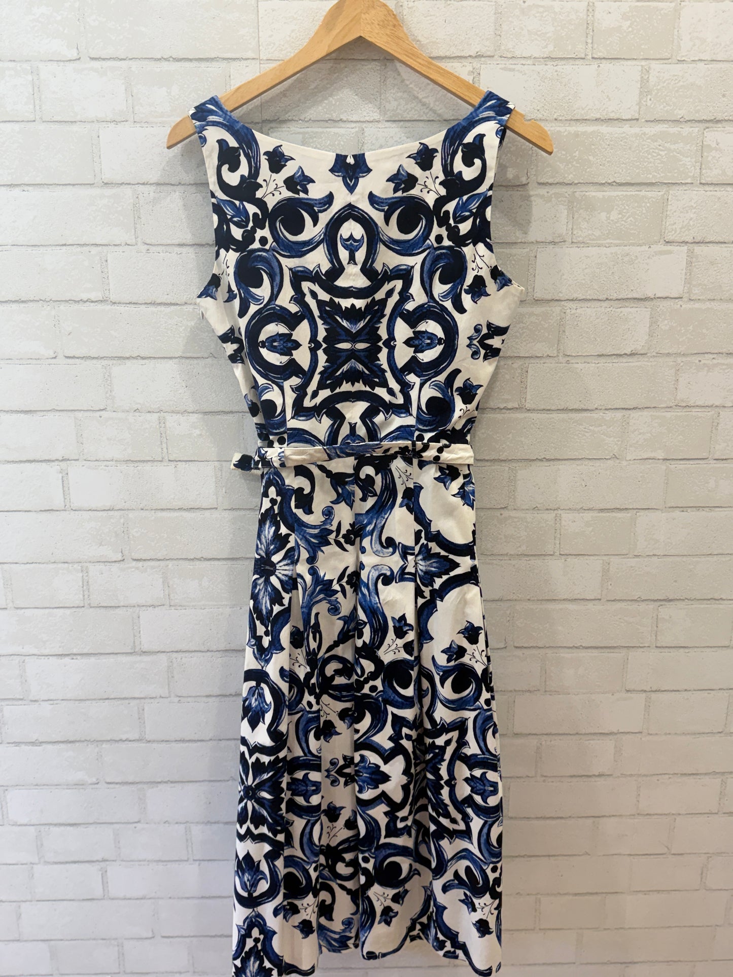 SAMANTHA SUNG Sleeveless Printed Midi Dress / M-US6