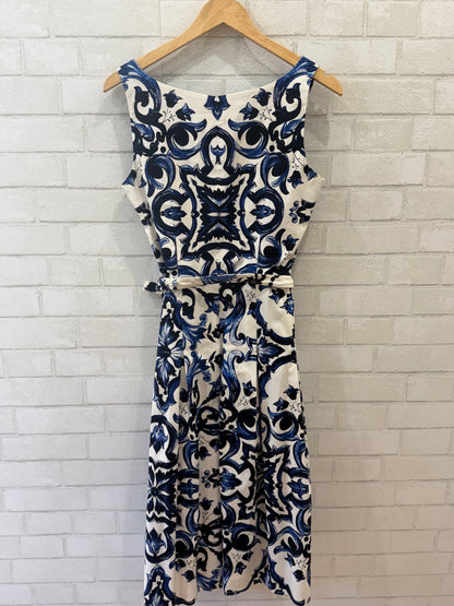 SAMANTHA SUNG Sleeveless Printed Midi Dress / M-US6