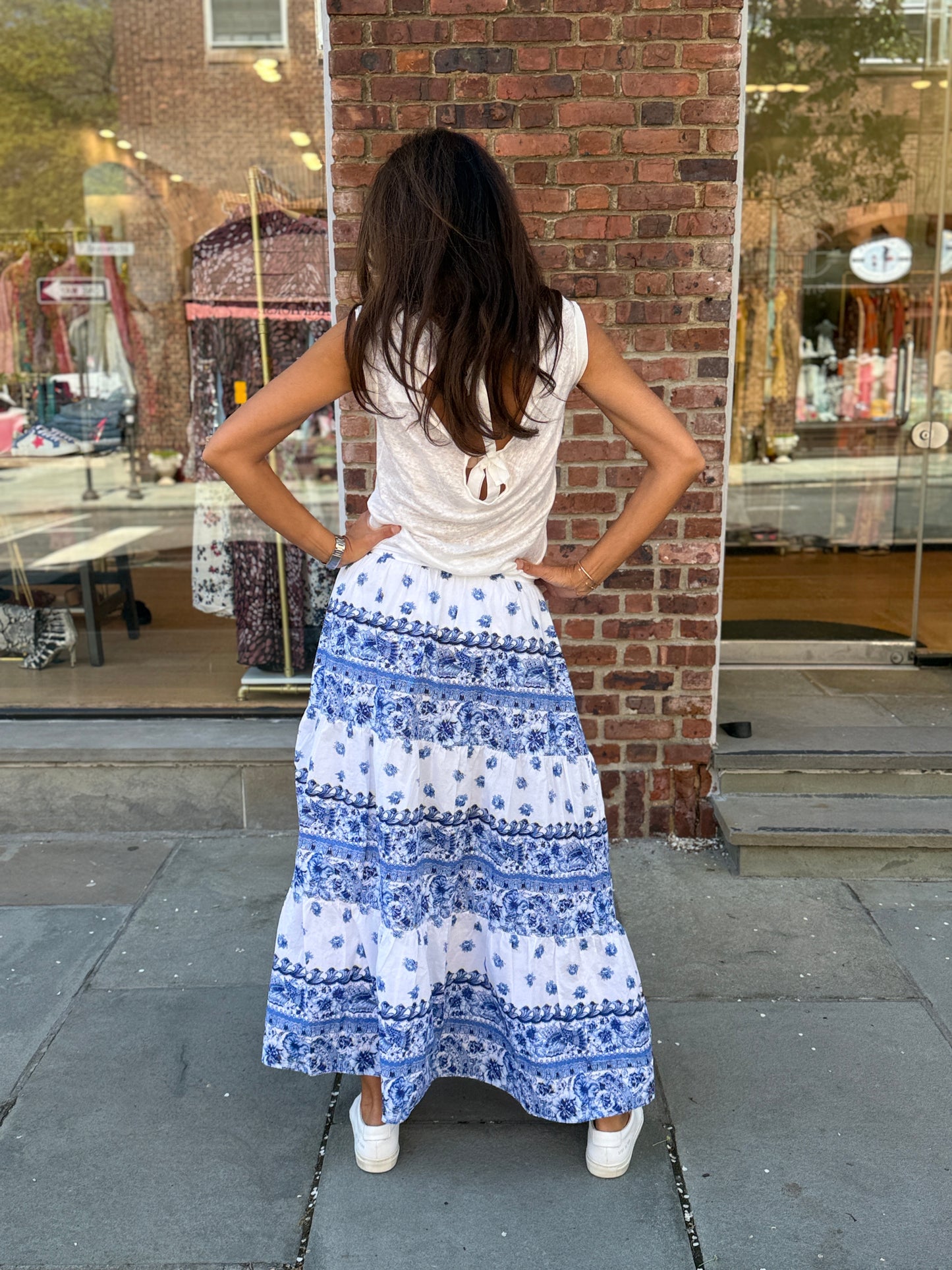 POLO RALPH LAUREN Cotton Floral Print Maxi Skirt