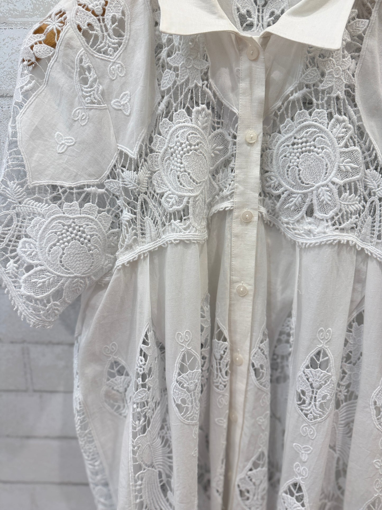 MIGUELINA SS Embroidered Mini Dress / S