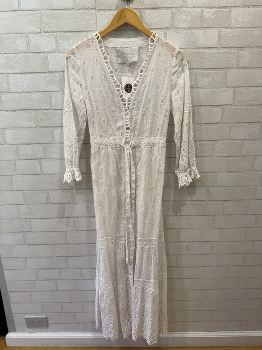 TEMPTATION POSITANO Cotton Embroidered Maxi Dress / XS