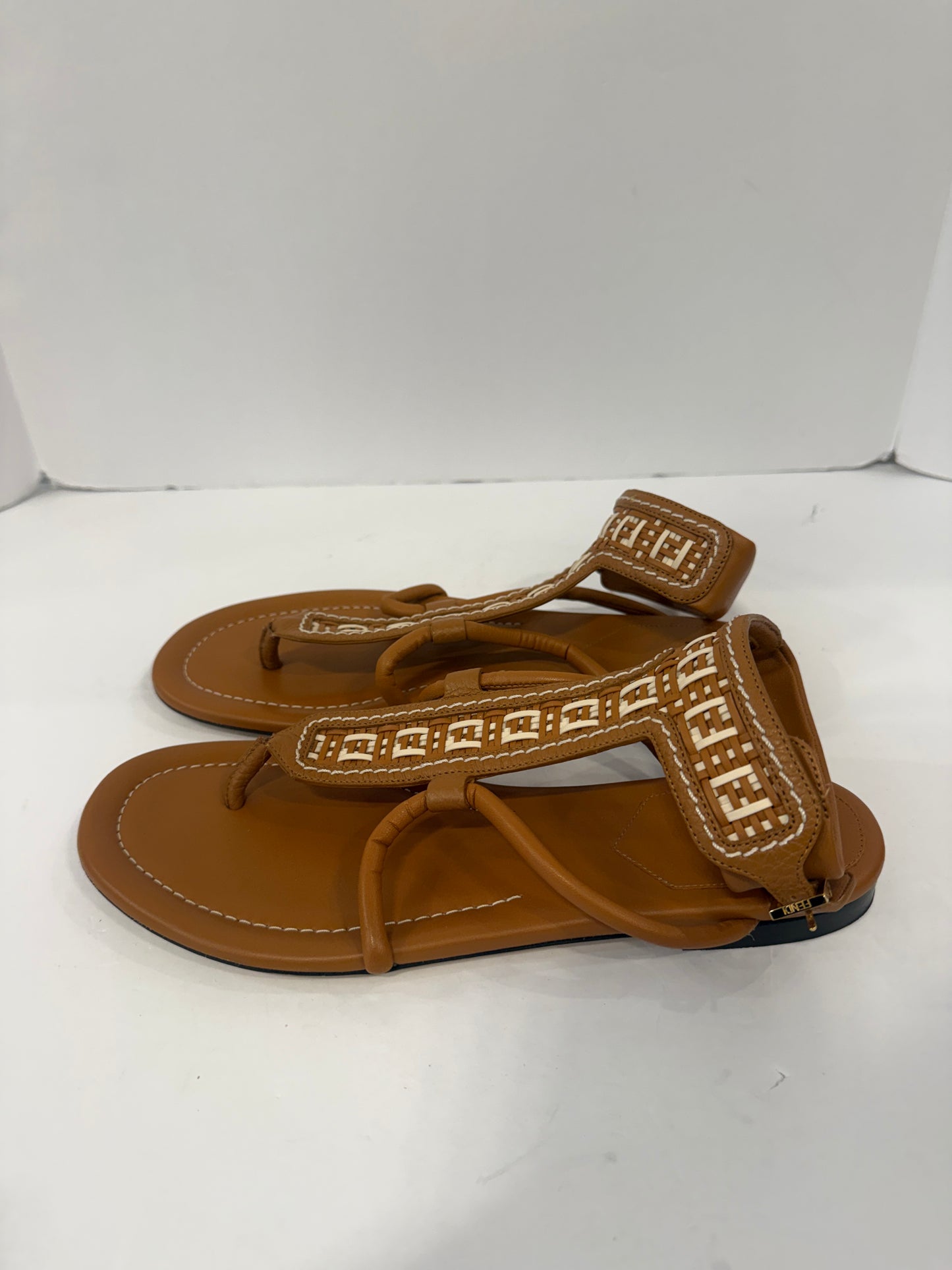 FENDI Zucca FF Logo Leather Gladiator Sandals / US8.5-EU39.5