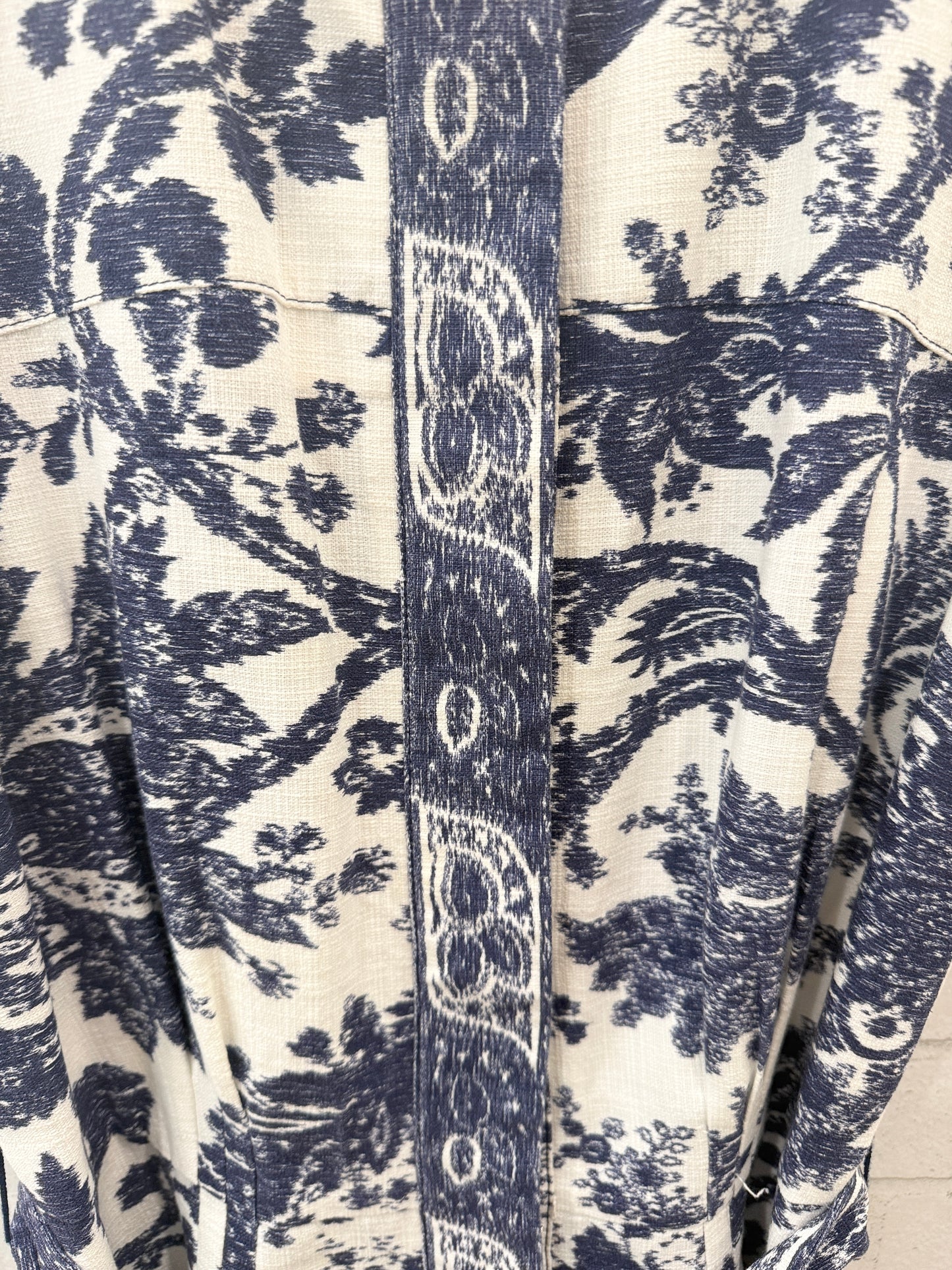 OSCAR DE LA RENTA Sleeveless Cotton Blend Printed Midi Dress / M-US8