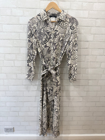 WEEKEND MAX MARA LS Floral Print Maxi Shirt Dress / S-US2
