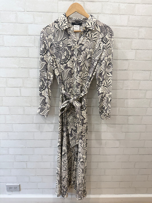WEEKEND MAX MARA LS Floral Print Maxi Shirt Dress / S-US2