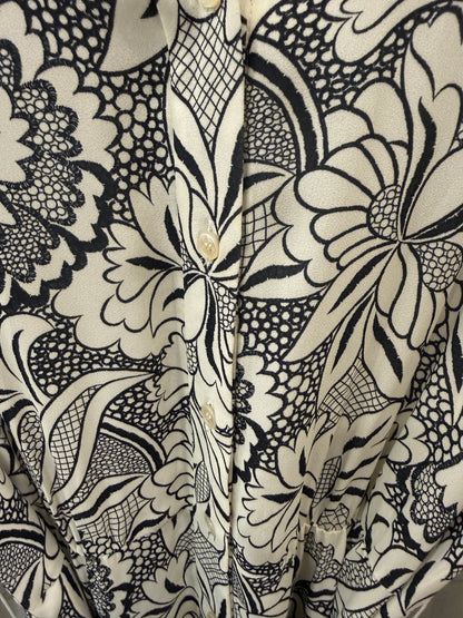 WEEKEND MAX MARA LS Floral Print Maxi Shirt Dress / S-US2