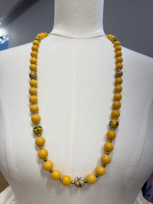 No Brand Long Pendant Beaded Chinese Necklace