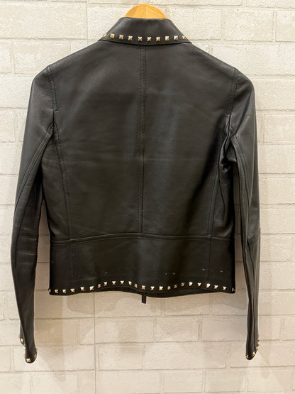 VALENTINO Rockstud Leather Jacket - Size XS - US2