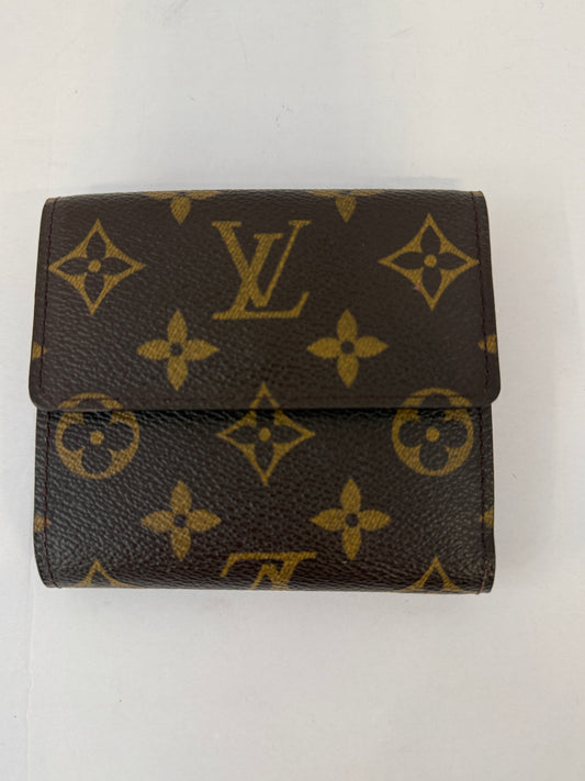 LOUIS VUITTON Leather Monogram Elise Wallet