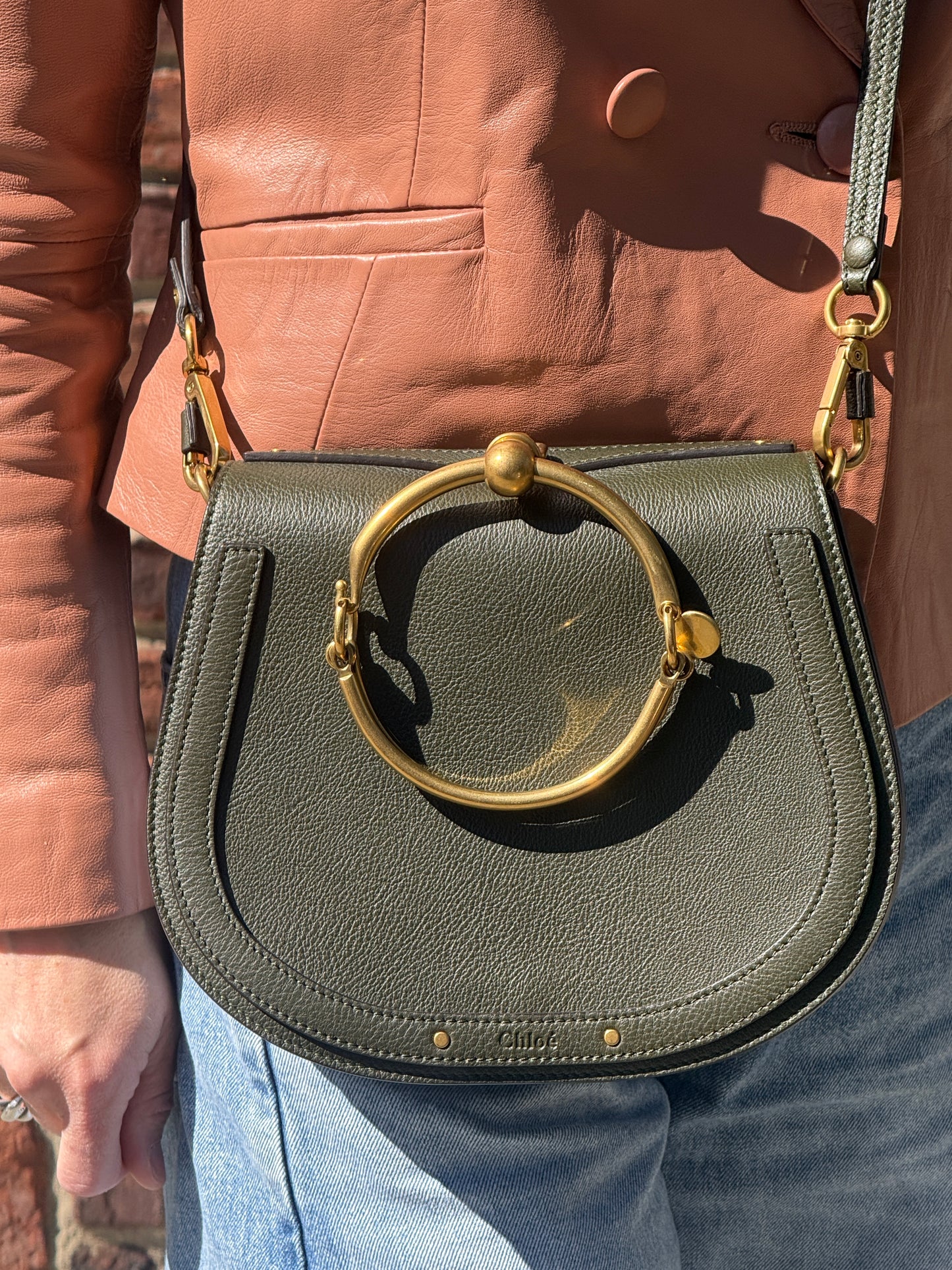 CHLOE Leather Nile Bracelet Bag