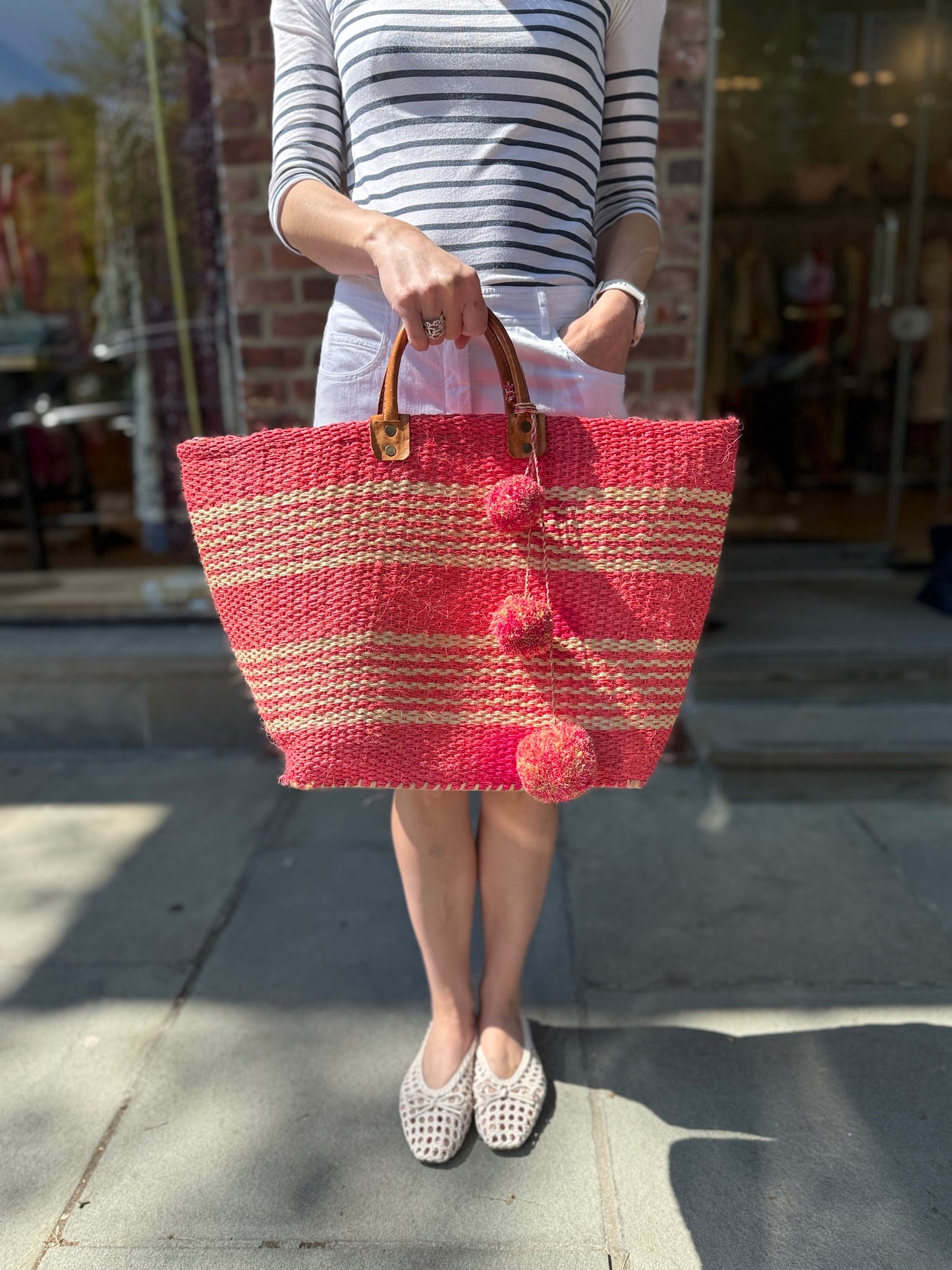 MAR Y SOL Capri Woven Tote Bag
