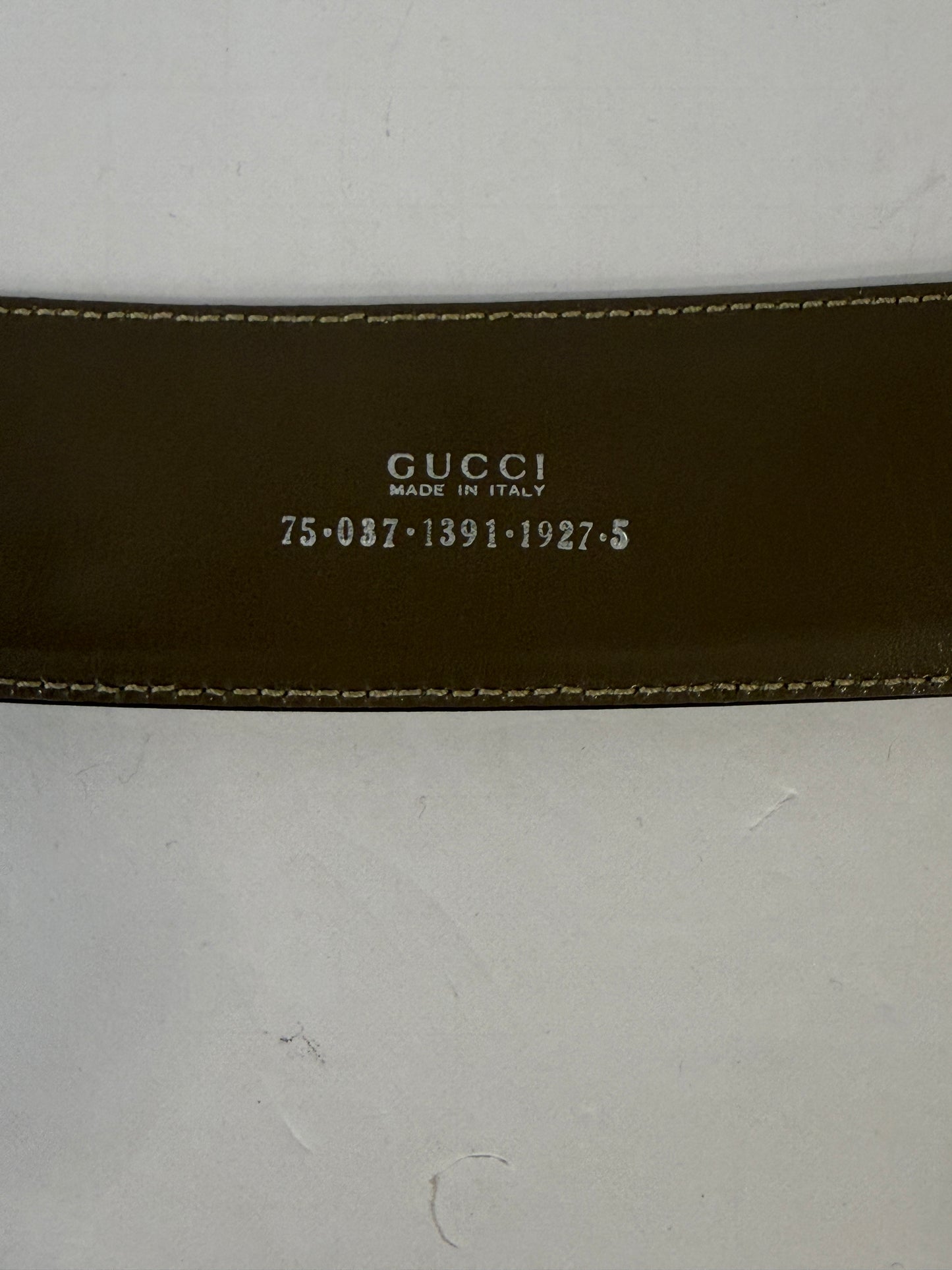 GUCCI Patent Leather Belt with Silver buckle / XS-75