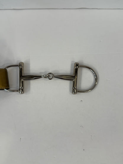 GUCCI Patent Leather Belt with Silver buckle / XS-75