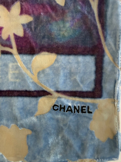 CHANEL Velvet Long Scarf