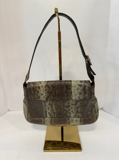 GUCCI Vintage Jackie Bag by Tom Ford in Snake-Embossed Leather — Authentic Y2K Era Shoulder Bag
