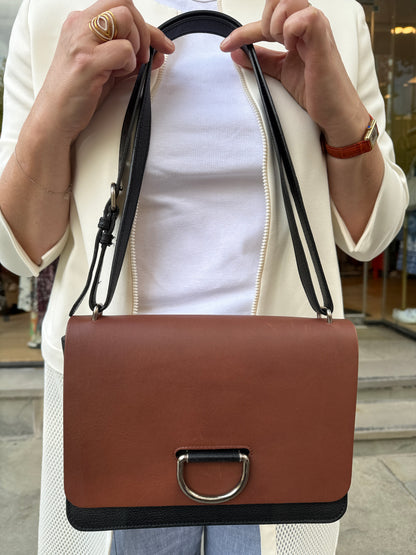 BURBERRY D-Ring Leather Cross-Body Bag