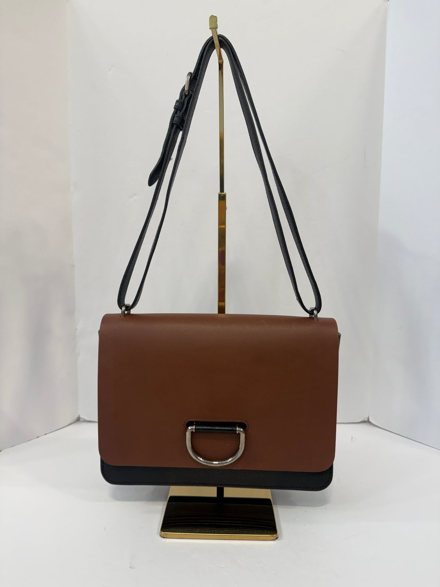 BURBERRY D-Ring Leather Cross-Body Bag