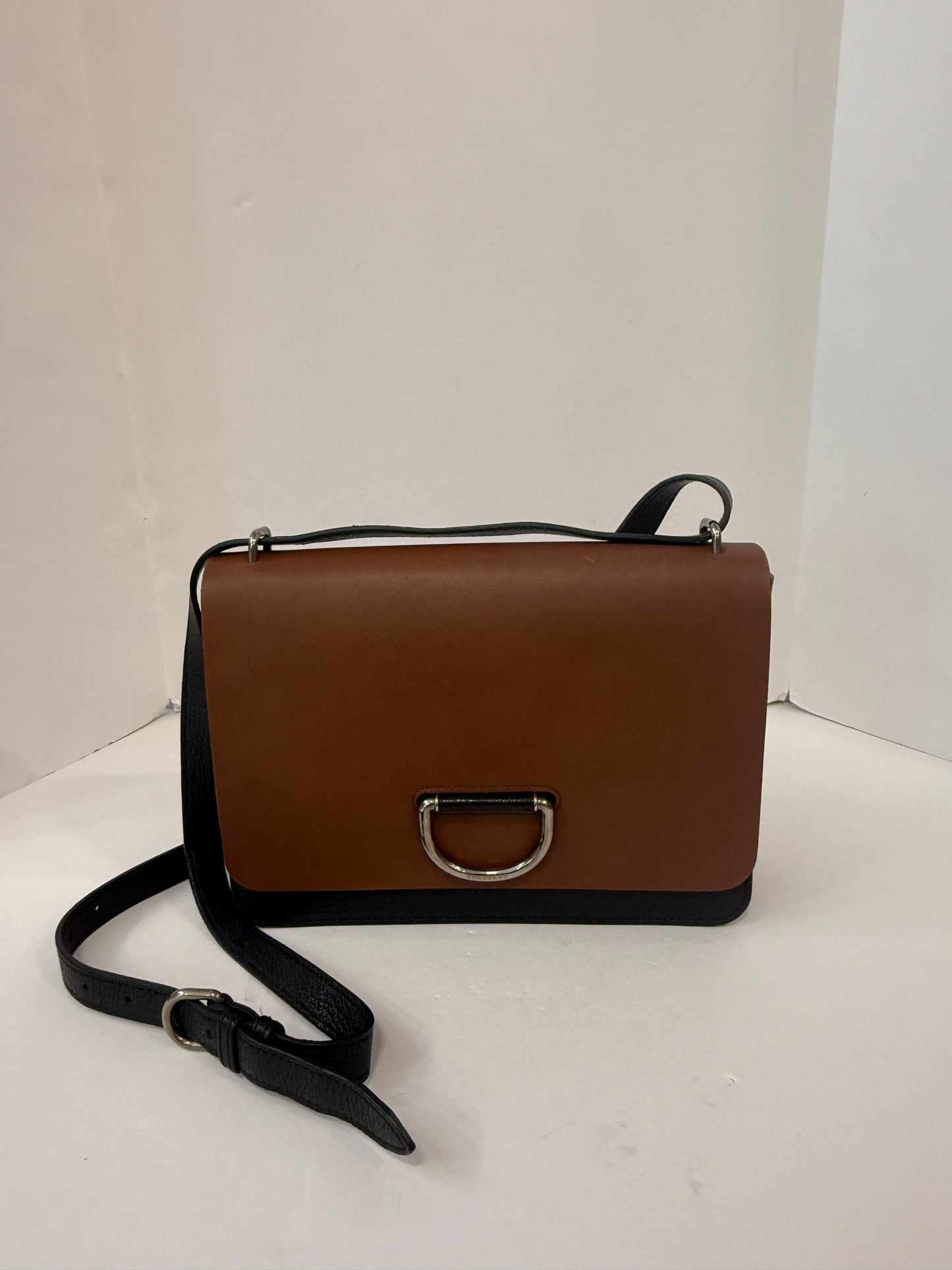 BURBERRY D-Ring Leather Cross-Body Bag