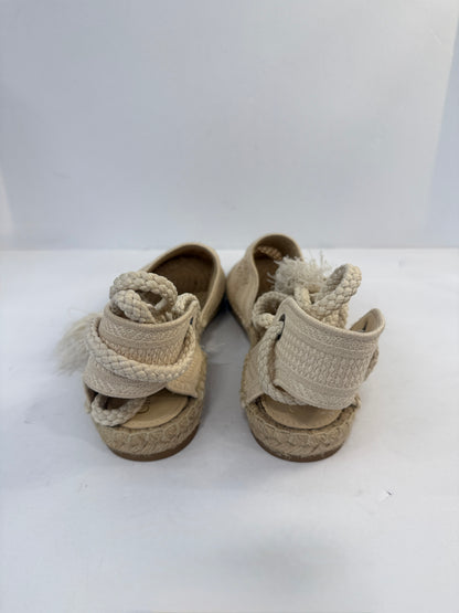 DIOR Granville Espadrille Flats in Mesh Canvas with Ankle Tie — Authentic Pre-Owned | Size EU 40 / US 9