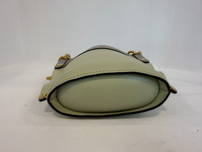 CHLOE Aby Lock Crossbody Bag in Taupe & Pistachio Leather — Authentic Pre-Owned | Padlock