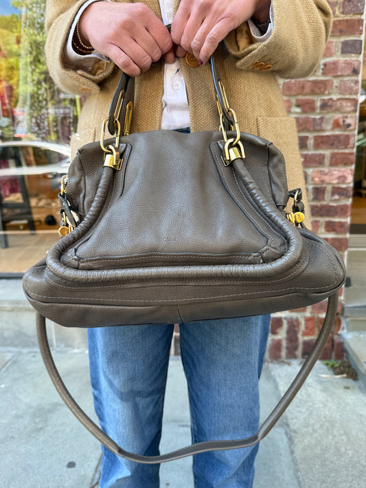 CHLOE Leather Paraty Satchel