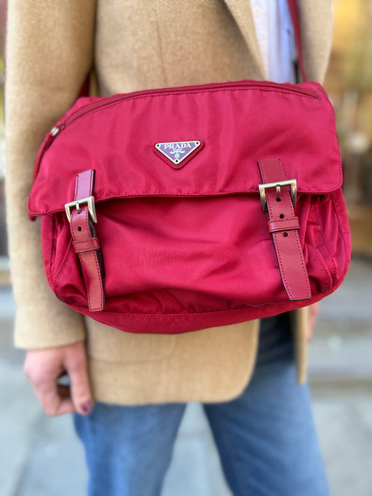 PRADA Messenger Nylon Crossbody Bag