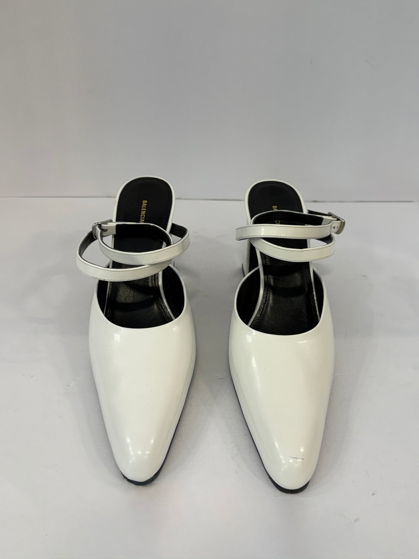 BALENCIAGA NWT Leather HH Round Mary Jane/US6.5-EU37