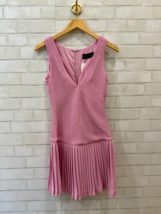 BRANDON MAXWELL Sleeveless VNeck Pleated Mini Dress/S-US6