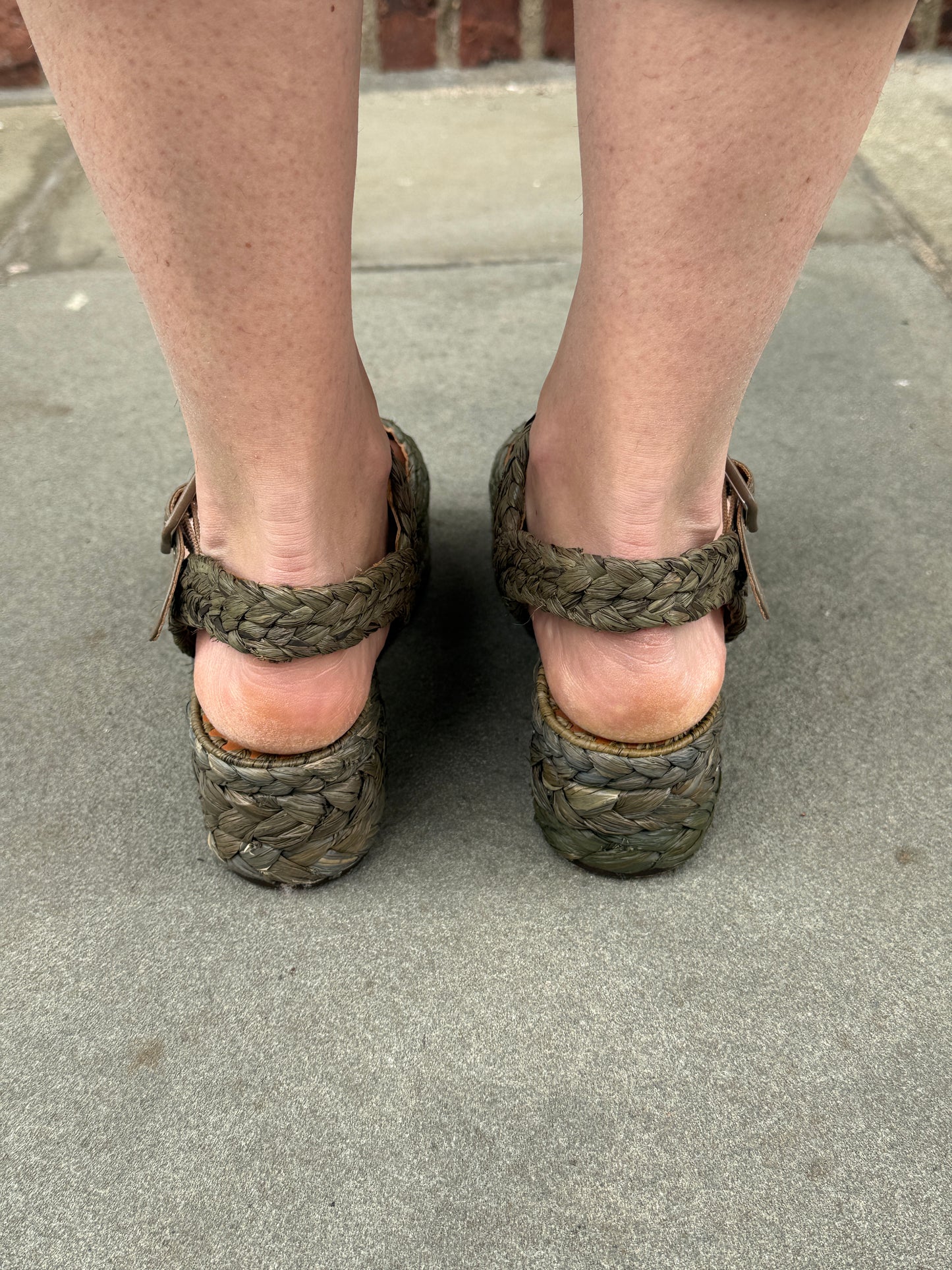 CLERGERIE Raphia Platform Sandals/US9.5-EU40