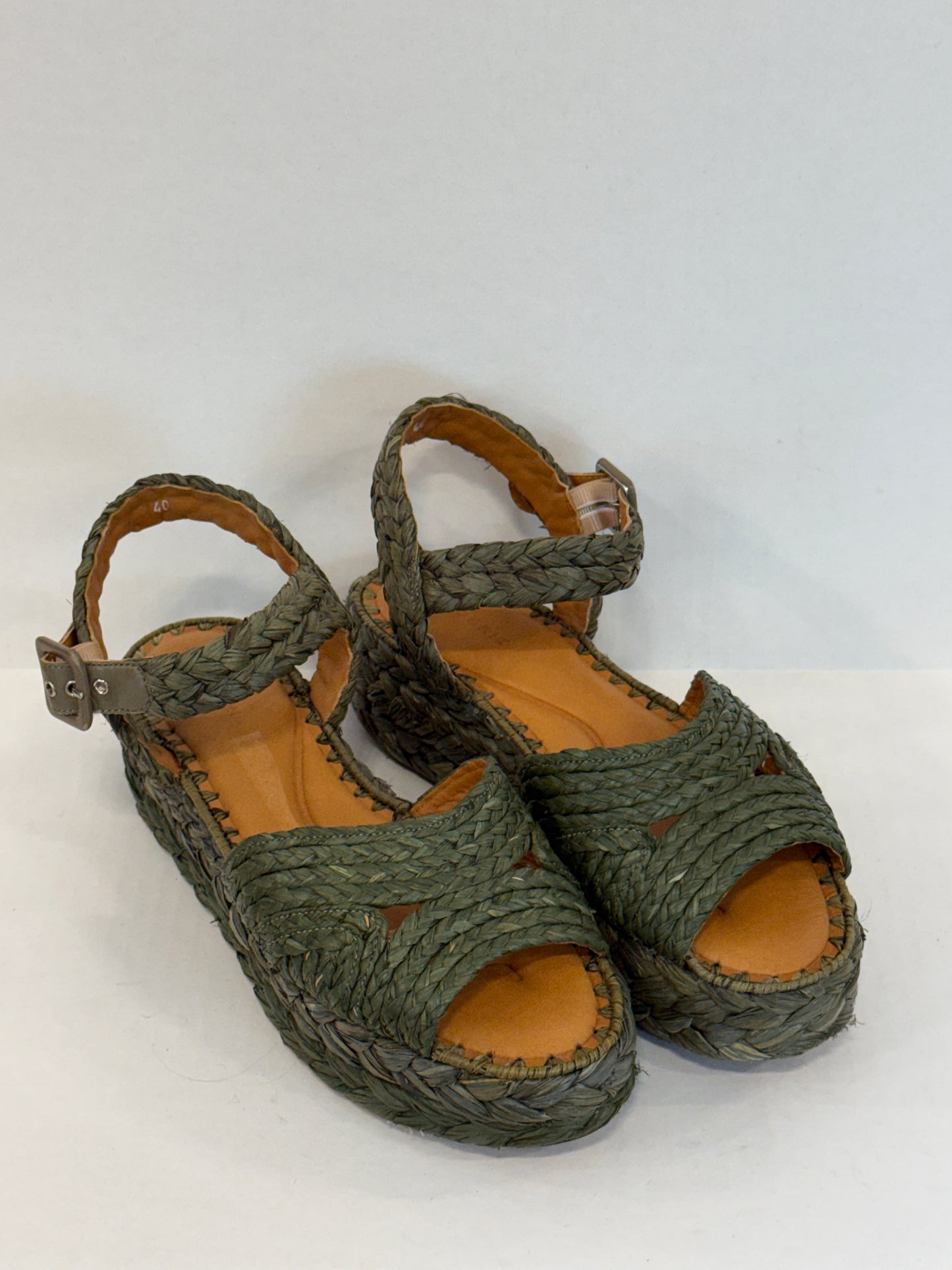 CLERGERIE Raphia Platform Sandals/US9.5-EU40