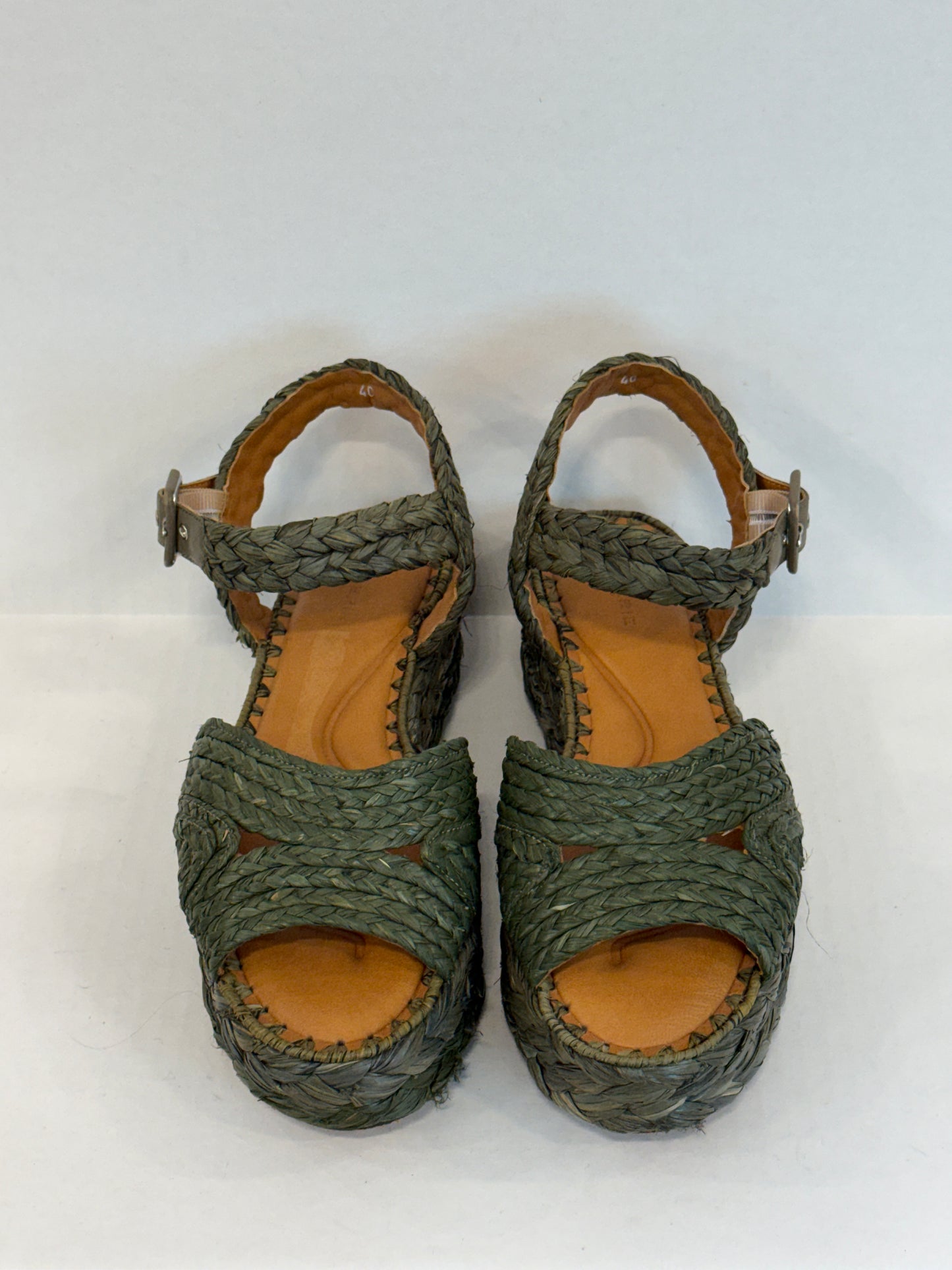 CLERGERIE Raphia Platform Sandals/US9.5-EU40