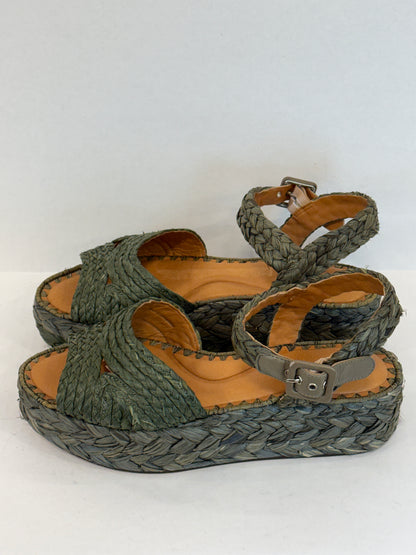 CLERGERIE Raphia Platform Sandals/US9.5-EU40