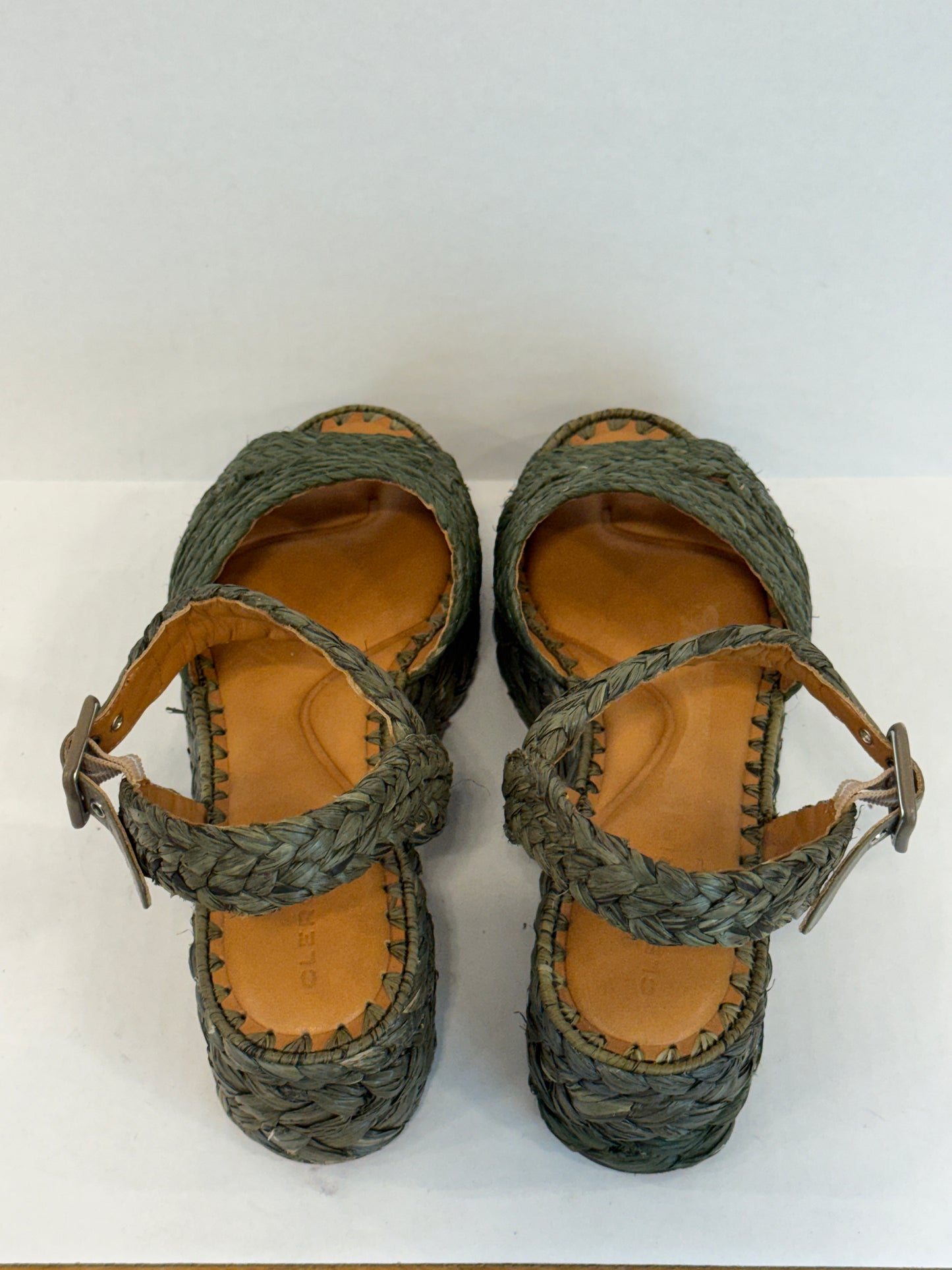 CLERGERIE Raphia Platform Sandals/US9.5-EU40