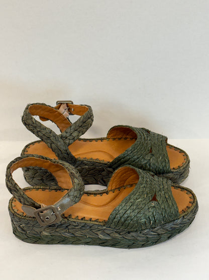 CLERGERIE Raphia Platform Sandals/US9.5-EU40