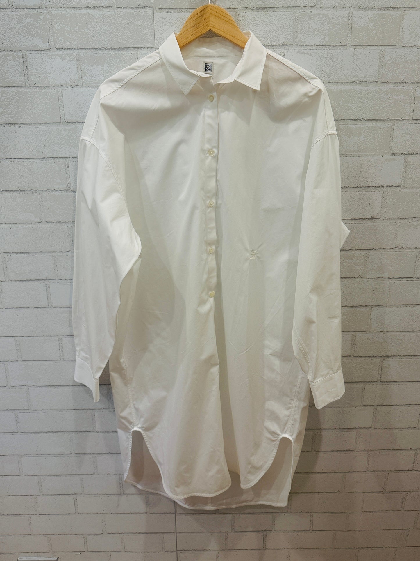 TOTEME LS Cotton Poplin Midi Shirt Dress / S-EU36